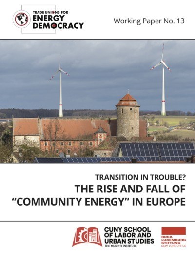 Trantsizio energetikoa arazotan? Energia komunitarioaren gorakada eta gainbehera Europan