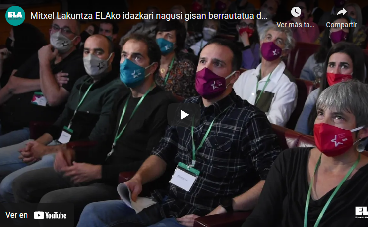 BIDEOA | Mitxel Lakuntza ELAko idazkari nagusi gisan berrautatua