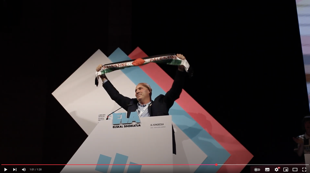 ELA, Palestinako genozidioaren aurka