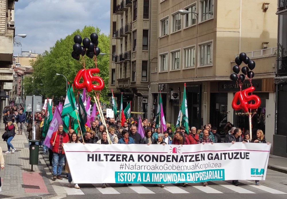 Hernanin kamioilari bat hil dela salatu du ELAk