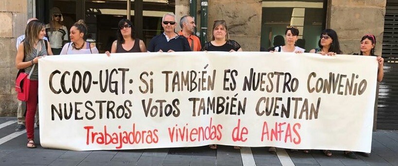 CCOOek eta UGTk iruzurra egin dute euren burua zuritzeko Nafarroako Desgaitasun Hitzarmena sinatzerakoan