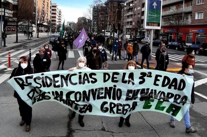 Ekainaren 9an beste greba egun bat egingo da Nafarroako Egoitzen Hitzarmenaren negoziazioan aurrera egiteko