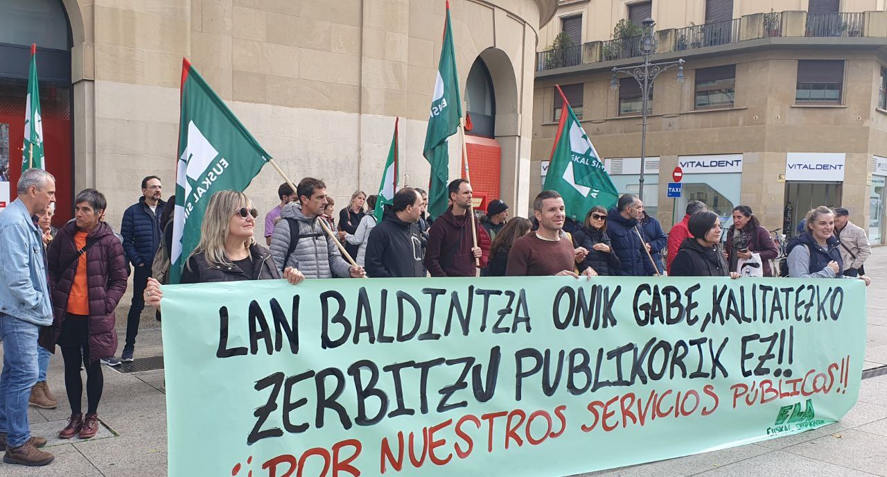 ELA mobilizatu da EH Bilduri eta Geroa Bairi eskatzeko Madrilen Estatuko Aurrekontuen mugak amaitzea negozia dezatela