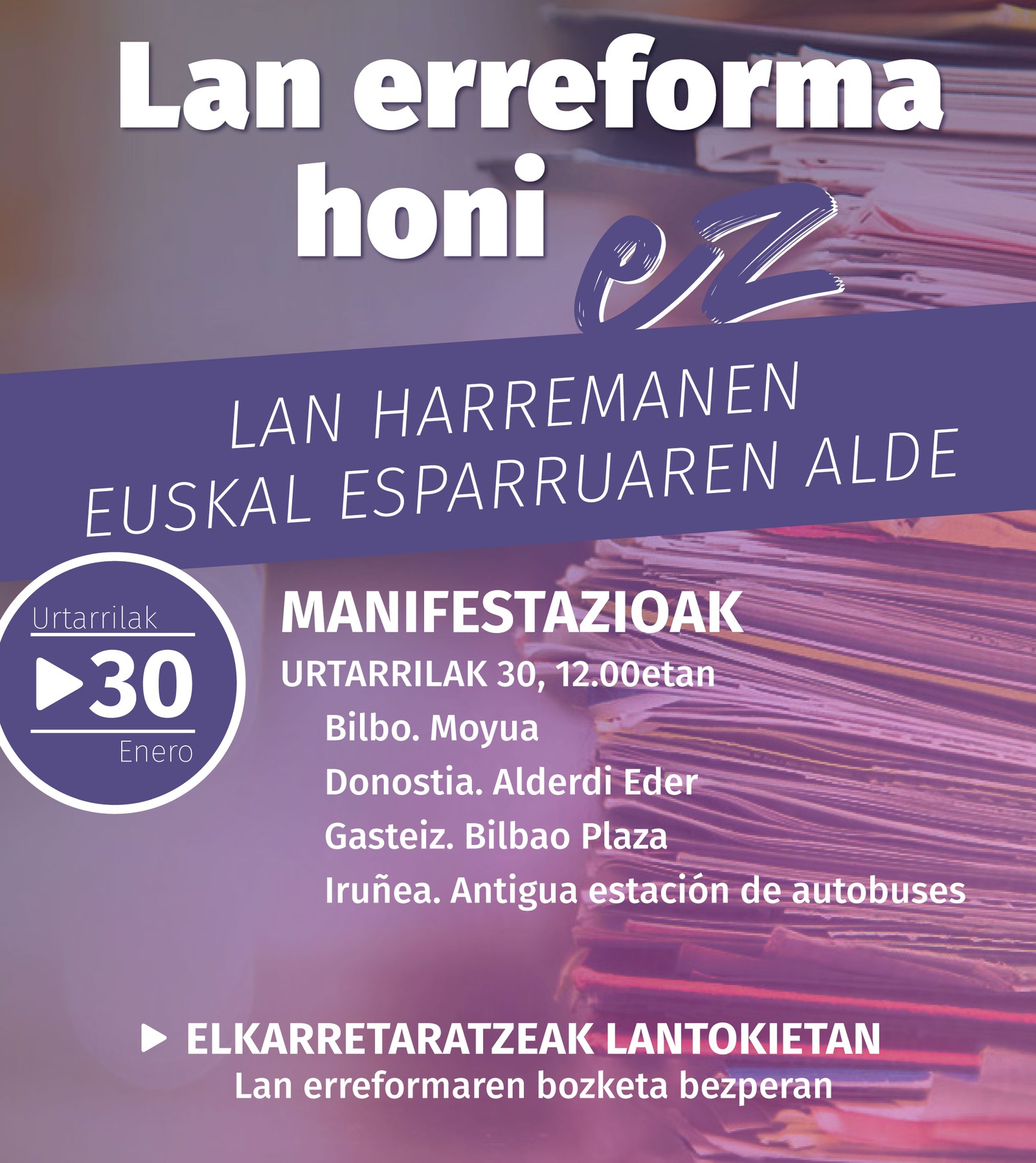 ELAk UPNri gogorarazi dio autogobernua defendatzeko lan erreformaren aurka bozkatu behar duela Kongresuan ELAk UPNri gogorarazi dio autogobernua defendatzeko lan erreformaren aurka bozkatu behar duela Kongresuan