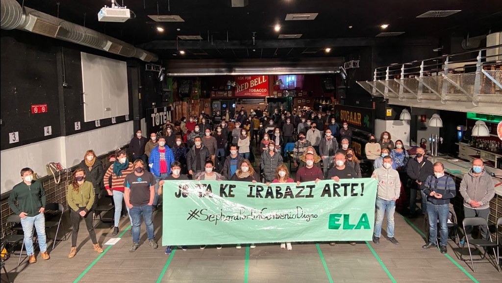 ELAko Lurralde Kontseiluak babesa agertu die Sephorako grebalariei