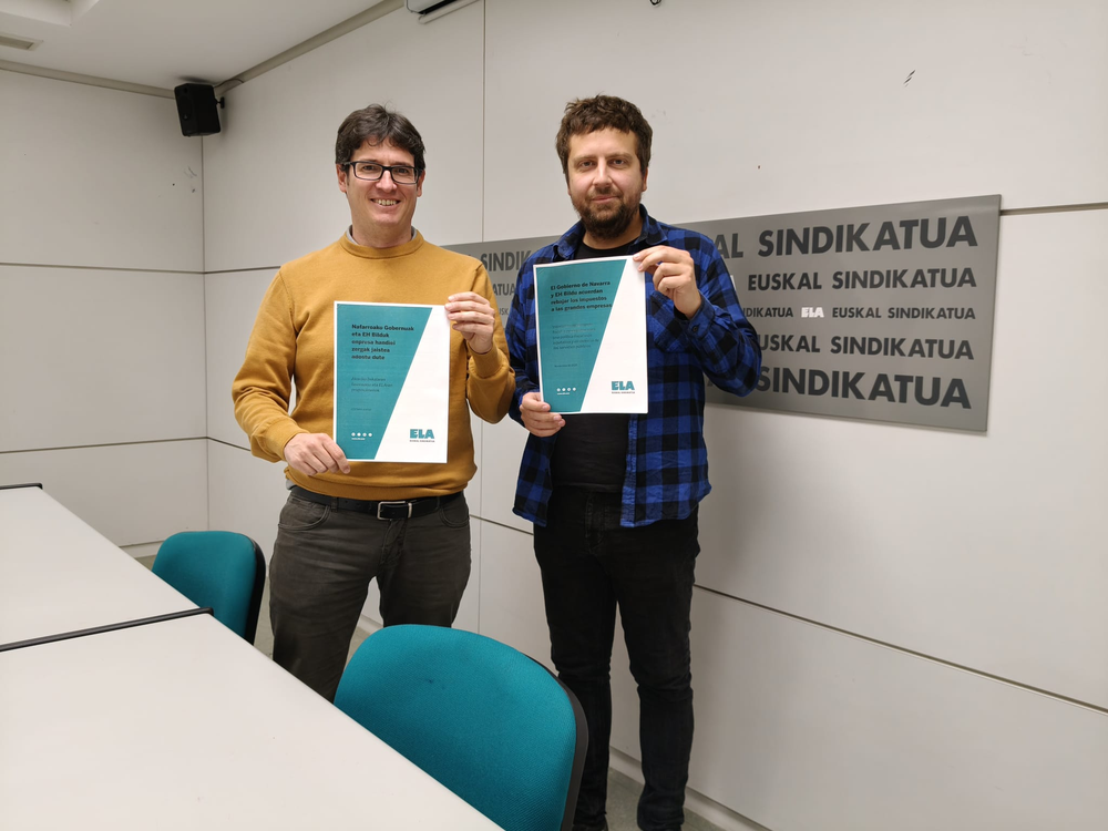 Enpresa handiei zergak jaistea adostu dute Nafarroako Gobernuak eta EH Bilduk