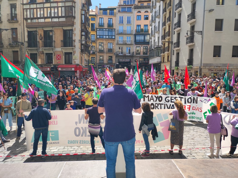 Gizarte bidezkoagoa lortzeko ELAren ekarpena soldata, pentsio eta zerbitzu publiko hobeak lortzeko borrokatzea da #BorrokanIrabazteko #M1