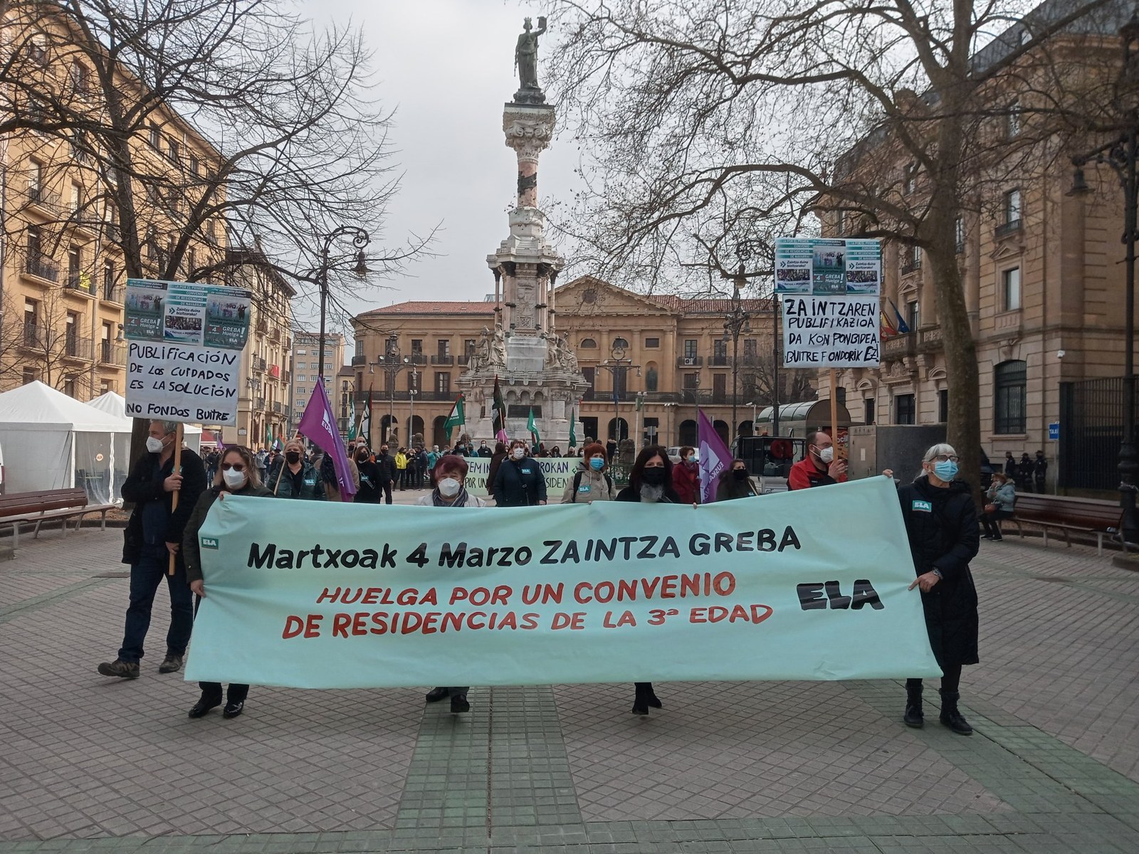 Nafarroako egoitzetako hitzarmena lortzea gertuago dago ELAk deitutako hirugarren grebaren ondoren Nafarroako egoitzetako hitzarmena lortzea gertuago dago ELAk deitutako hirugarren grebaren ondoren