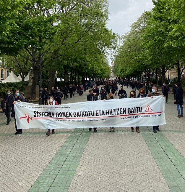 Hiltzen eta gaixotzen gaituen sistemaren aurkako manifestazioa   #PrekaritateaHiltzailea