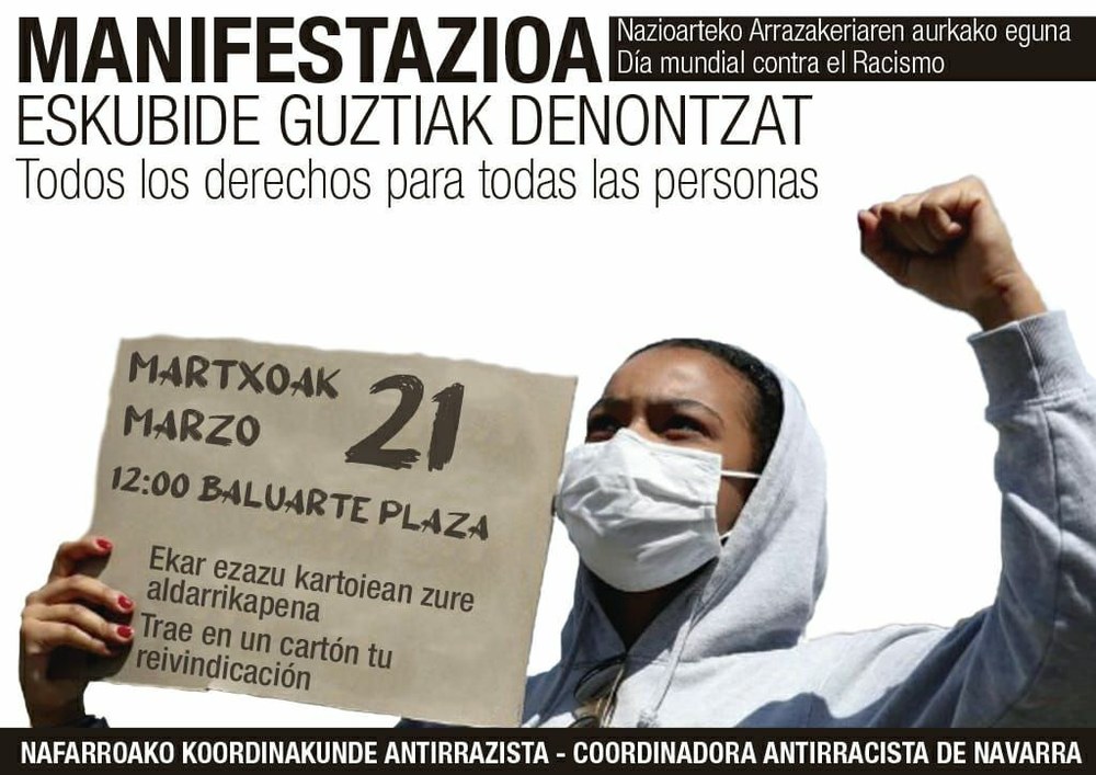 Martxoaren 21ean, Arrazakeriaren eta Xenofobiaren aurkako Nazioarteko Egunean, mugi zaitez!