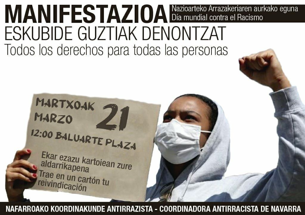 Martxoaren 21ean, Arrazakeriaren eta Xenofobiaren aurkako Nazioarteko Egunean, mugi zaitez!