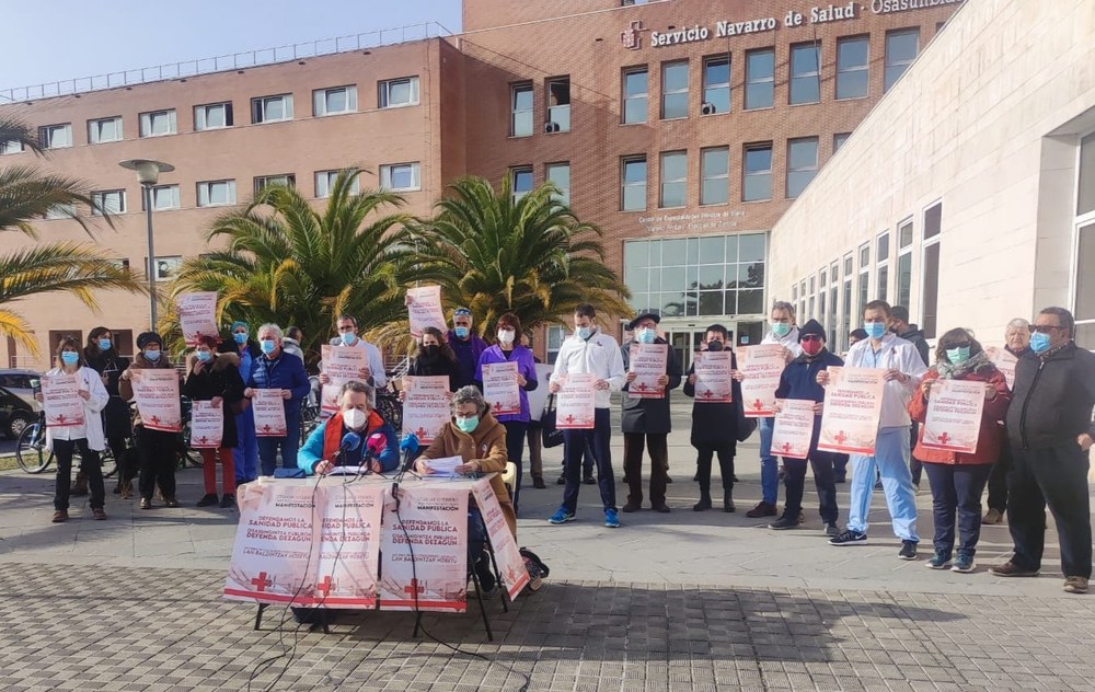Otsailaren 18a, Nafarroako Osasun Sistema Publikoa defendatzeko manifestazioa deitu dute