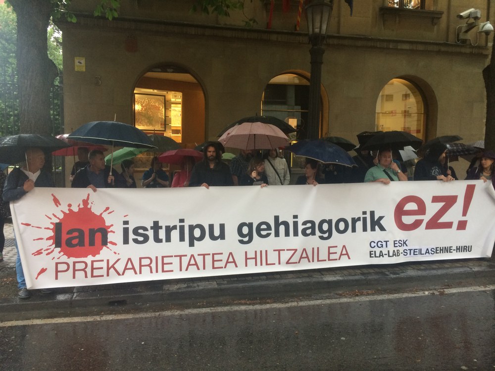 Tafallako lan istripua salatzeko elkarretaratzea