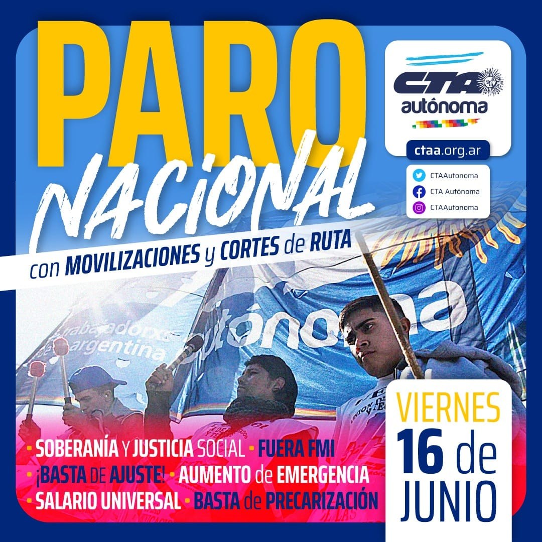 Elkartasuna Argentinako greba nazionalarekin Elkartasuna Argentinako greba nazionalarekin