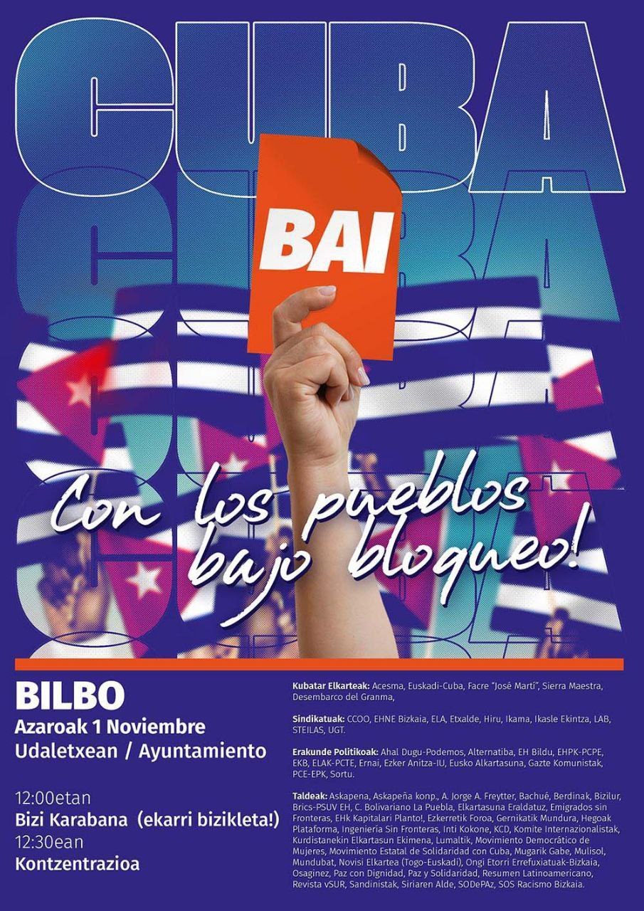 KUBA Bai! ¡Con los pueblos bajo bloqueo!