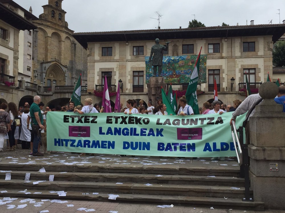 Busturialdeko Mankomunitateko etxez etxeko langileen greba
