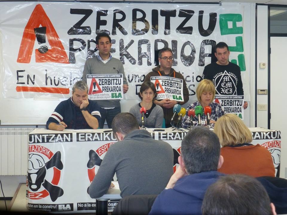 Errepideen mantentze lanetako langileen greba mugagabea