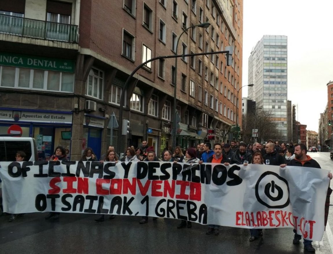 Bizkaiko Bulegoetan deitutako lanuzteak jarraipen zabala izan du