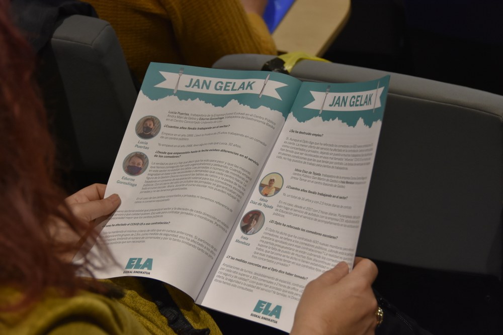 ELAk greba deitu du urtarrilaren 27an eta 28an EAEko jantokietan eta eskola-garraioan