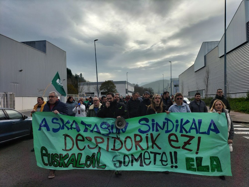 ELAren hautagaia kaleratzearen aurkako protesta
