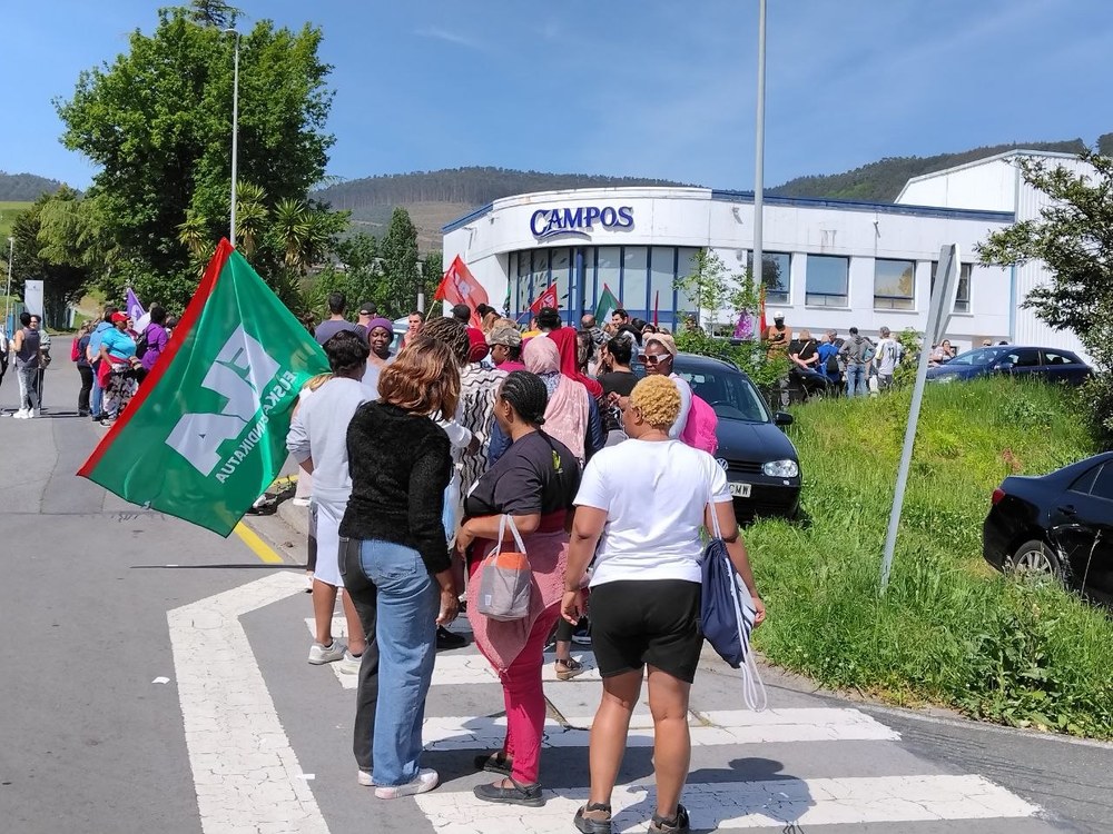 Eragin handiko bi orduko lanuztea Bermeon, prekaritatearen aurka