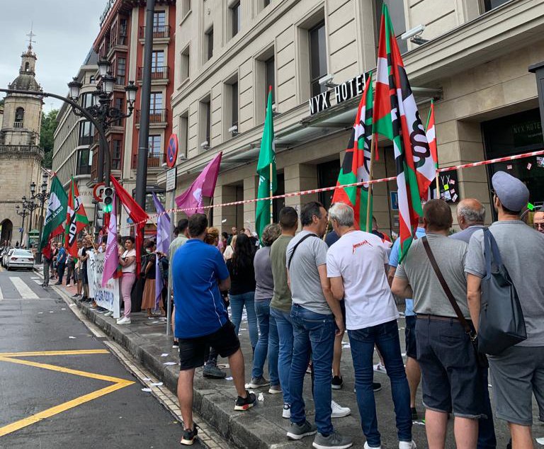 Grebaren lehen egunaren balorazio positiboa egin dute sindikatuek