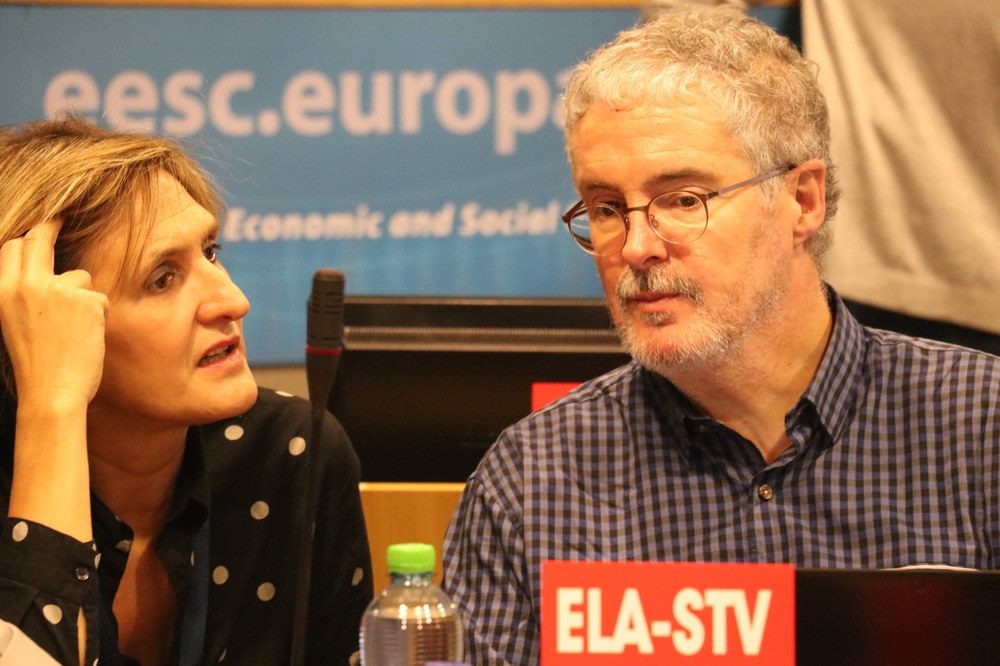 ELA défend devant la Confédération européenne des syndicats le droit de décision du peuple de Catalogne