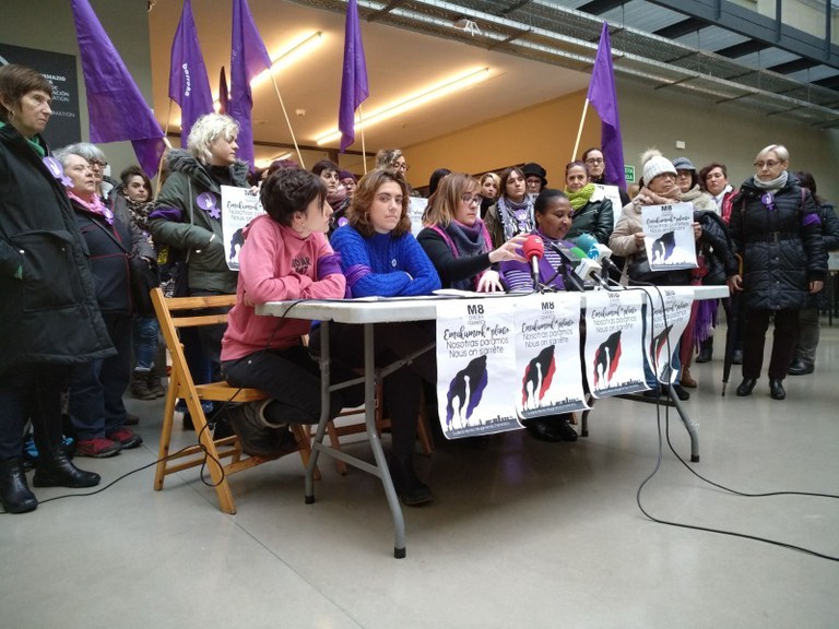 La majorité syndicale basque se joint à la grève féministe convoquée par le mouvement féministe du Pays Basque pour le 8M