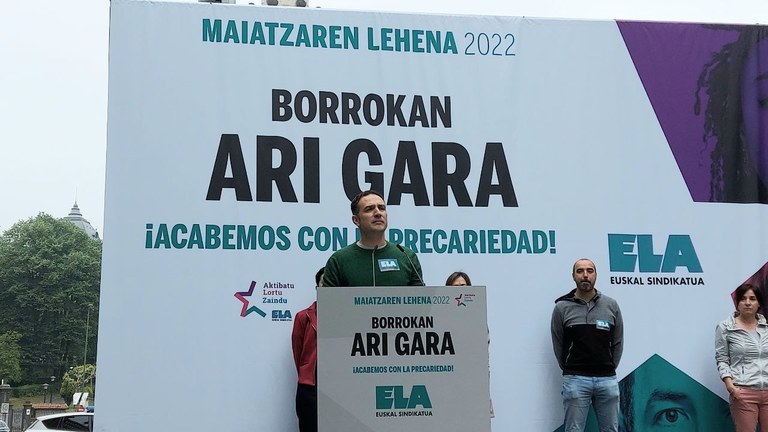 1 Mai| Mitxel Lakuntza: “Pour une distribution de la richesse il nous faut de bonnes conventions et non un Pacte sur les revenus” 1 Mai| Mitxel Lakuntza: “Pour une distribution de la richesse il nous faut de bonnes conventions et non un Pacte sur les revenus”